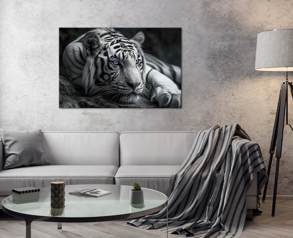 Wandbild TIGER 78x118 cm – Leinwandbild Keilrahmen Deko modern - Ambiente 1
