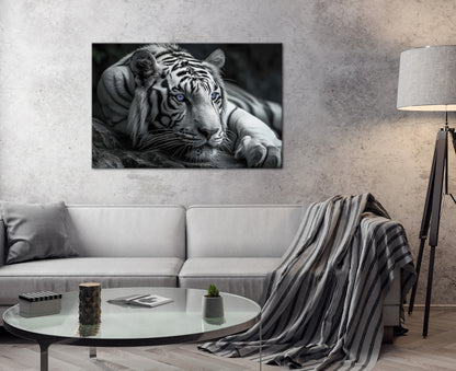 Wandbild TIGER 78x118 cm – Leinwandbild Keilrahmen Deko modern - Ambiente 1
