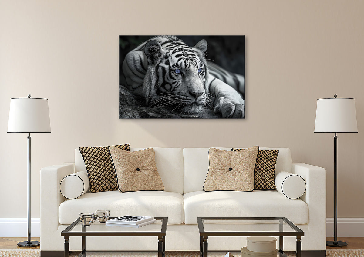 Wandbild TIGER 78x118 cm – Leinwandbild Keilrahmen Deko modern - Ambiente 3