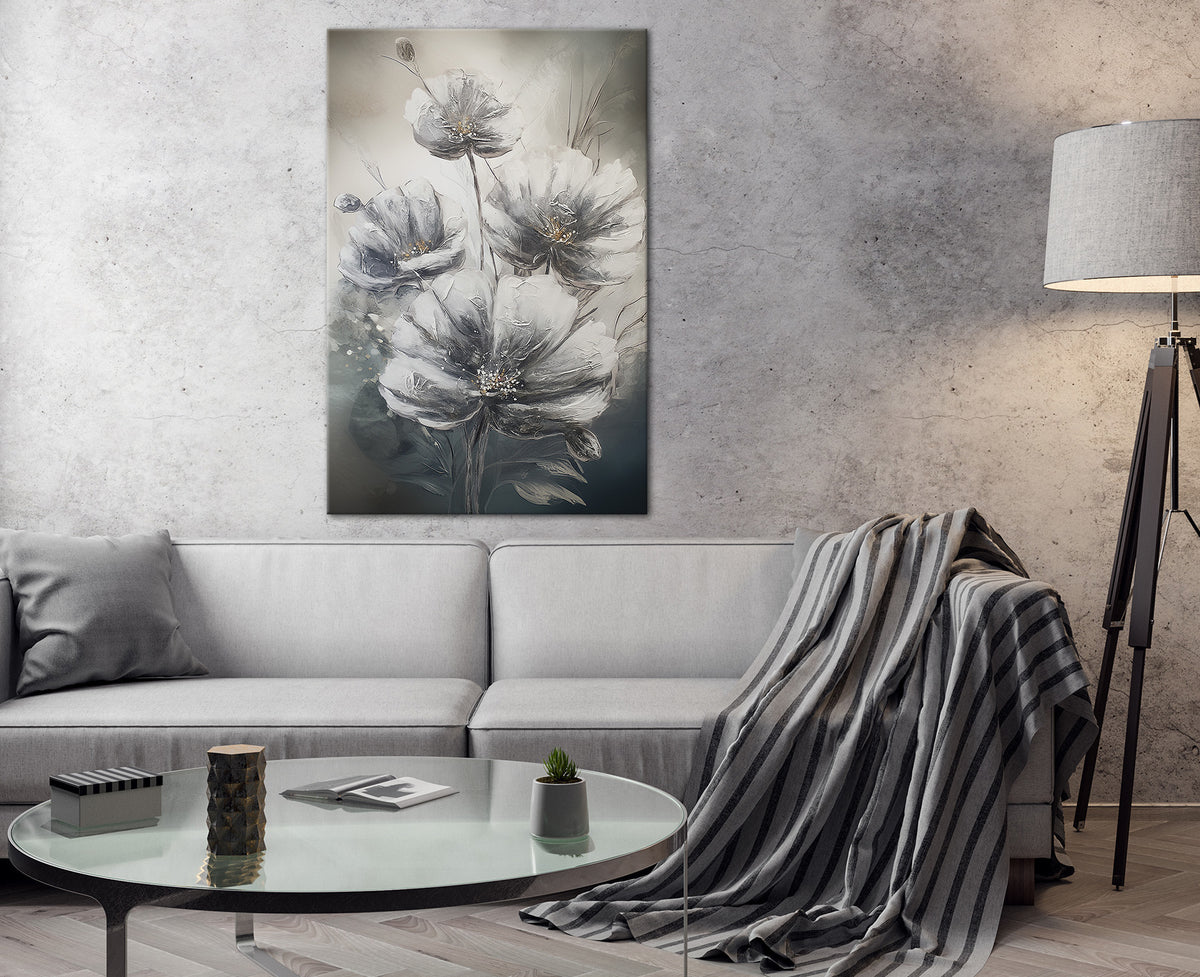 Wandbild BLUMEN 78x118 cm – Leinwandbild Keilrahmen Deko modern - Ambiente 1