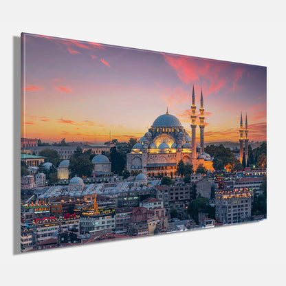 Wandbild ISTANBUL 78x118 cm – Stadtmotiv Architektur Orient Moschee modern Deko - Seitenansicht