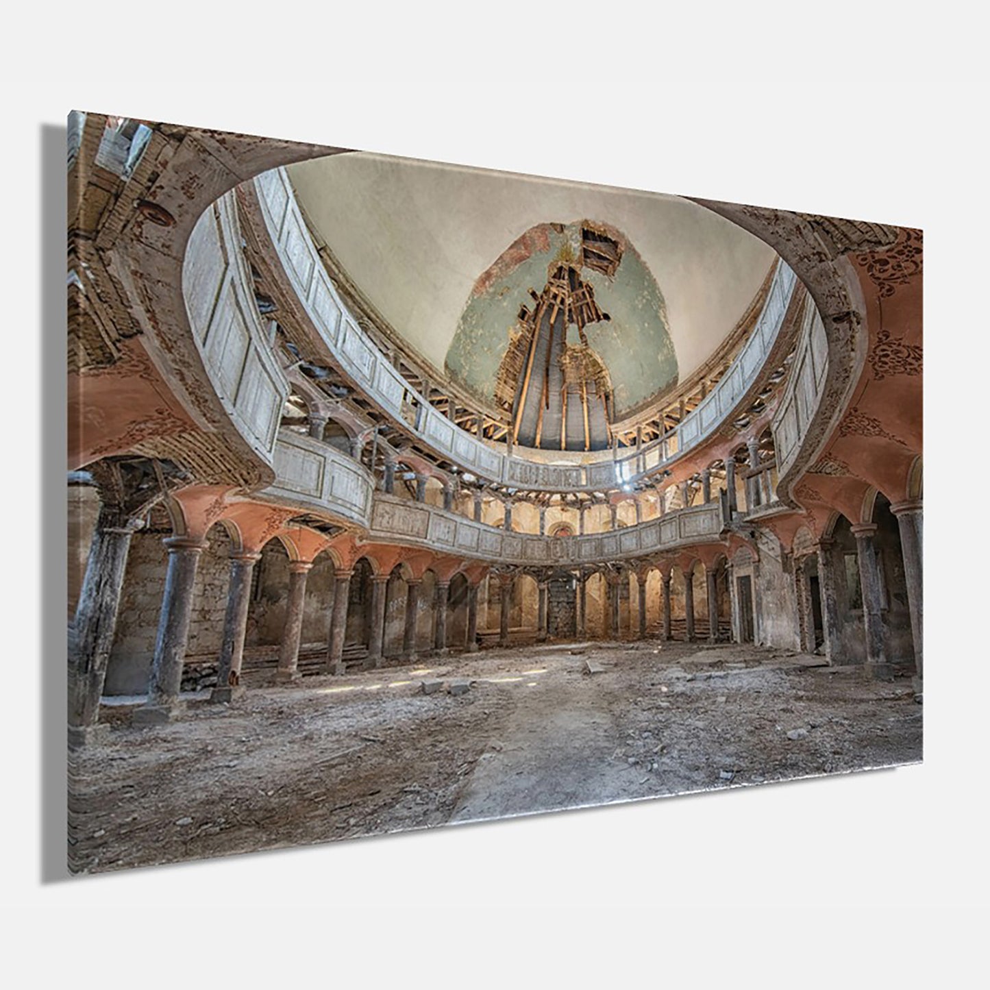 Wandbild LOST PLACE 78x118 cm – Leinwandbild Keilrahmen Deko modern - Seitenansicht