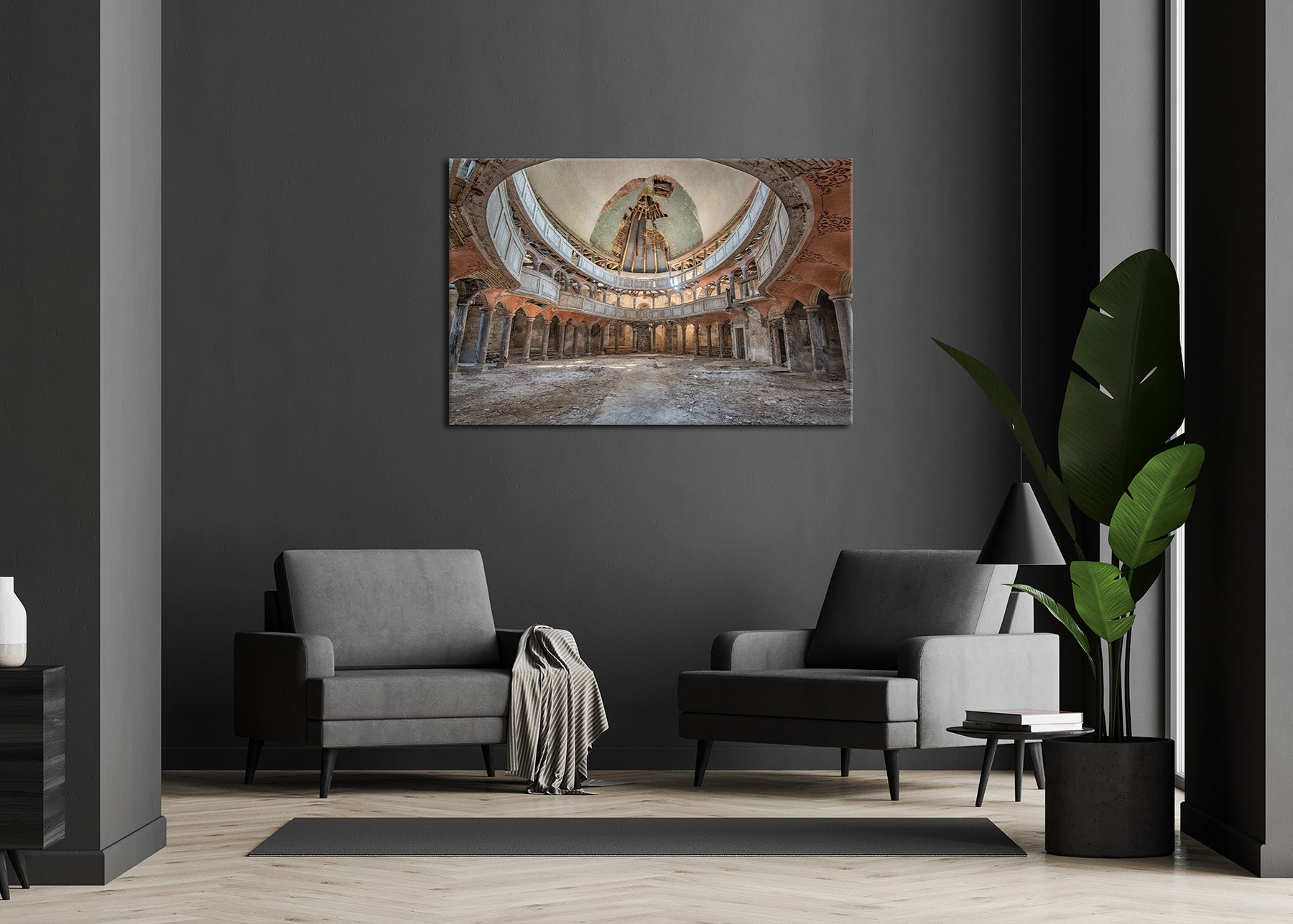 Wandbild LOST PLACE 78x118 cm – Leinwandbild Keilrahmen Deko modern - Ambiente 1