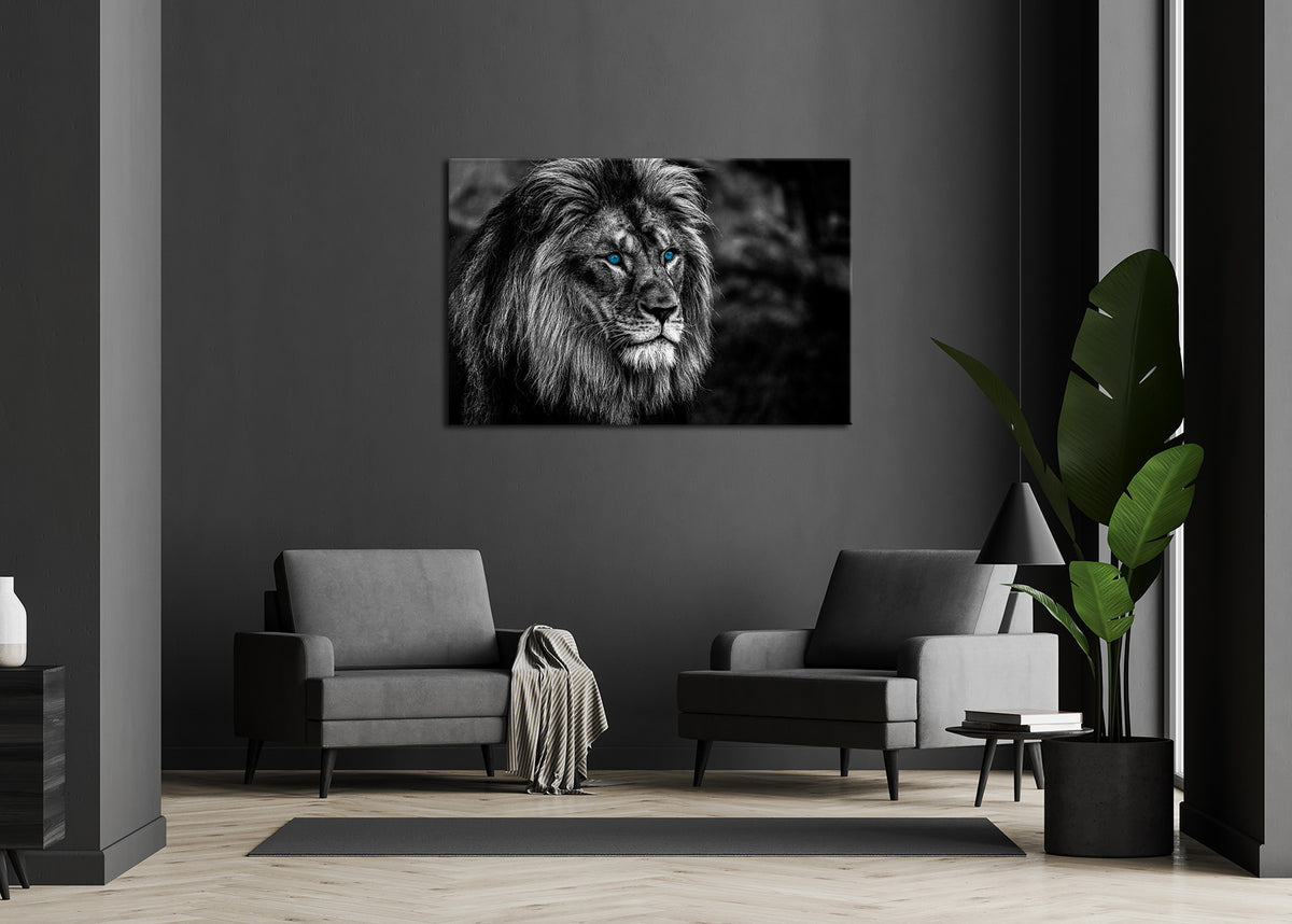 Wandbild LÖWE 78x118 cm – Leinwandbild Keilrahmen Deko modern - Ambiente 1