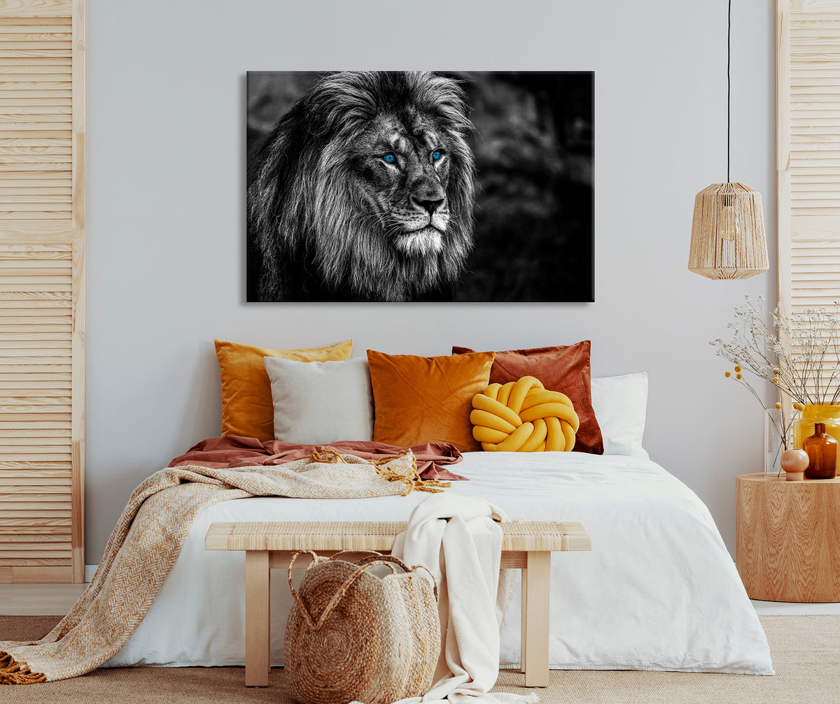 Wandbild LÖWE 78x118 cm – Leinwandbild Keilrahmen Deko modern - Ambiente 2