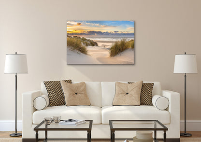Wandbild STRAND 78x118 cm – Leinwandbild Keilrahmen Deko modern - Ambiente 3
