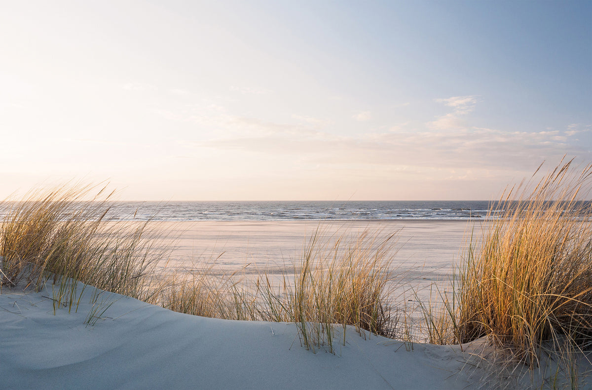 Wandbild DÜNEN, STRAND UND MEER 78x118 cm – Leinwandbild Keilrahmen Deko modern