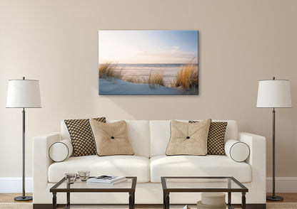 Wandbild DÜNEN, STRAND UND MEER 78x118 cm – Leinwandbild Keilrahmen Deko modern - Ambiente 3