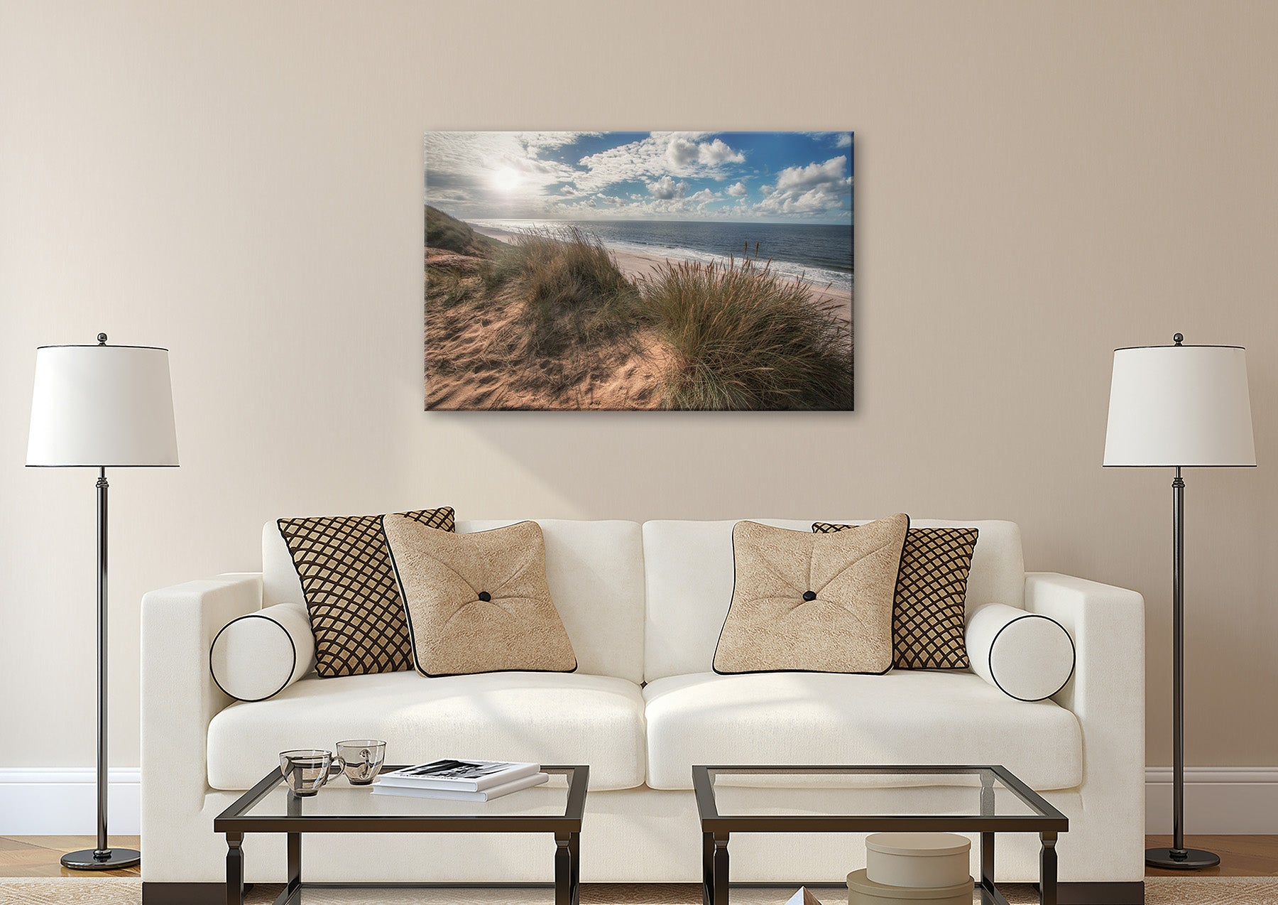 Wandbild STRAND SYLT 78x118 cm – Leinwandbild Keilrahmen Deko modern - Ambiente 3