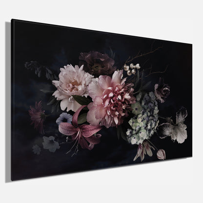 Wandbild BLUMEN 78x118 cm – Leinwandbild Keilrahmen Deko modern - Seitenansicht