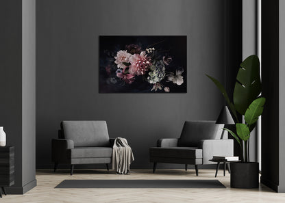 Wandbild BLUMEN 78x118 cm – Leinwandbild Keilrahmen Deko modern - Ambiente 1