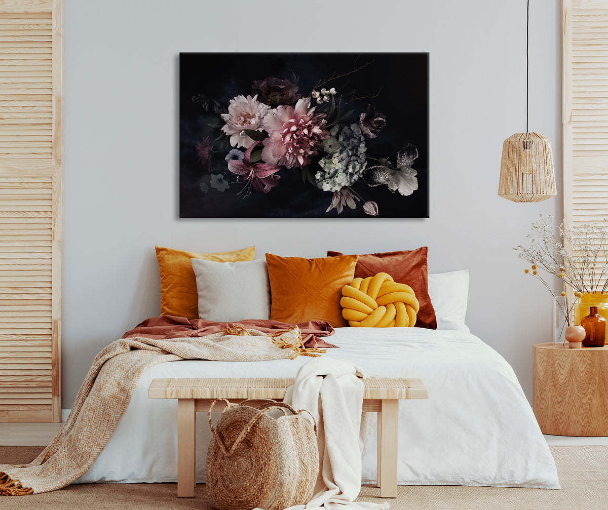 Wandbild BLUMEN 78x118 cm – Leinwandbild Keilrahmen Deko modern - Ambiente 2