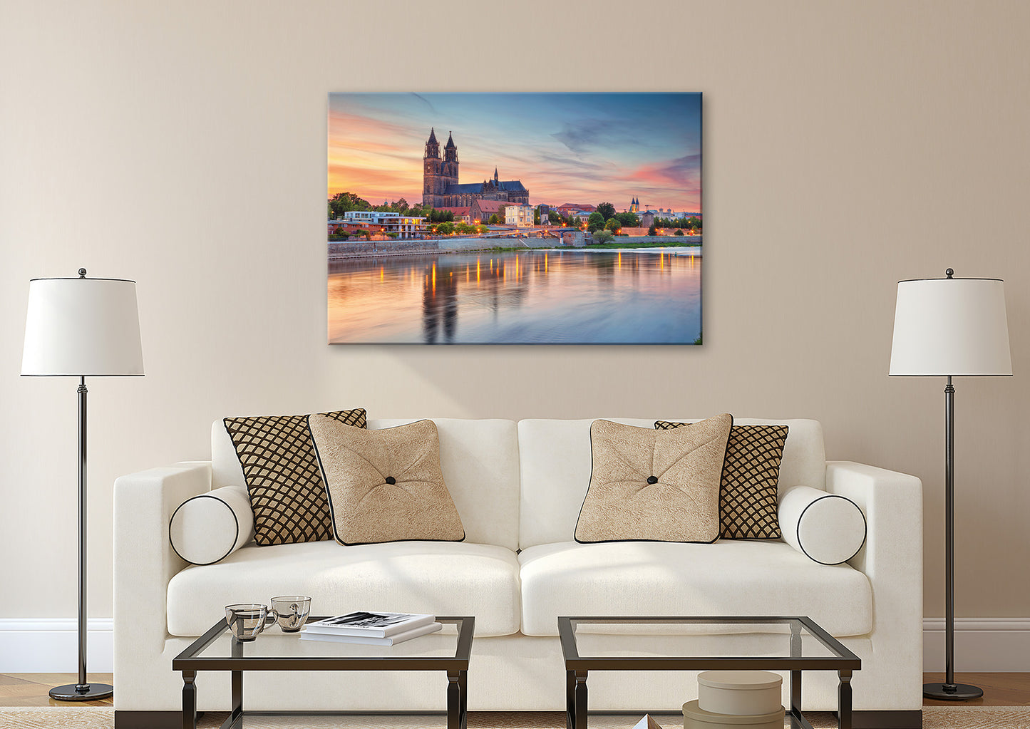 Wandbild MAGDEBURG 78x118 cm – Leinwandbild Keilrahmen Deko modern - Ambiente 3