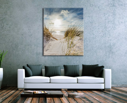 Wandbild STRANDSONNE XXL 118x140 cm – Leinwandbild Keilrahmen Deko modern - Ambiente 3