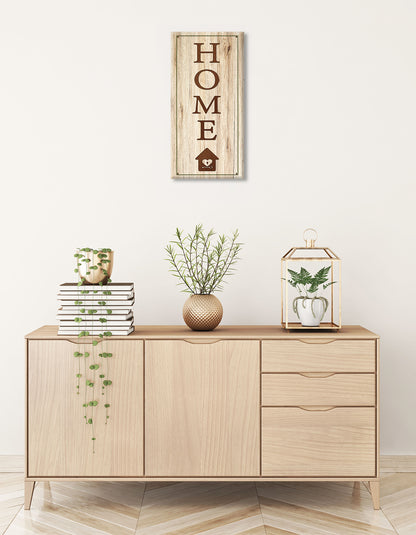 Wandbild HOME 20x40 cm – Leinwandbild Keilrahmen Deko modern - Ambiente 1