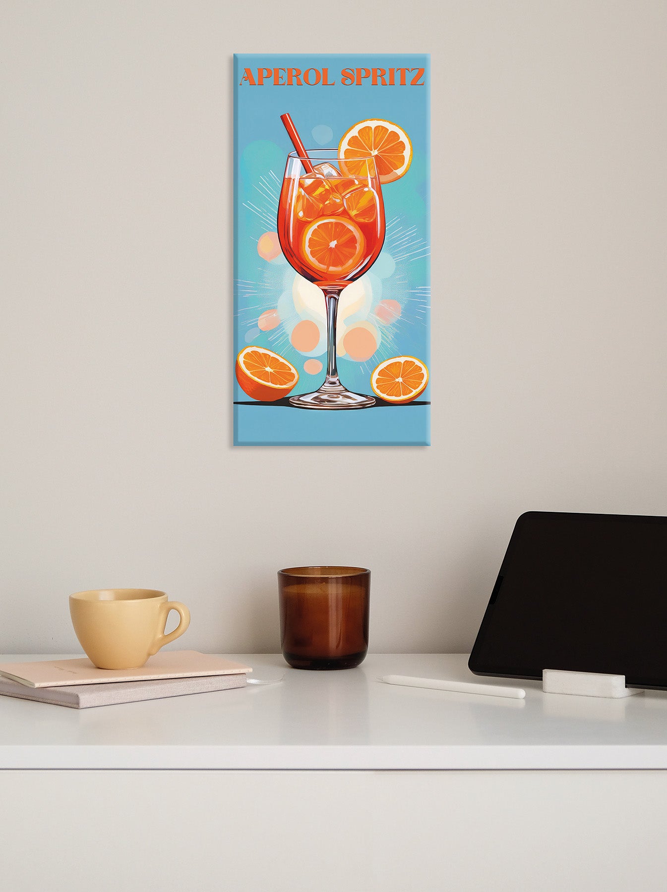 Wandbild APEROL SPRITZ 20x40 cm – Leinwandbild Keilrahmen Deko modern - Ambiente 3