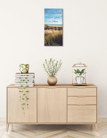 Wandbild AUGENBLICKE 20x40 cm – Leinwandbild Keilrahmen Deko modern - Ambiente 1
