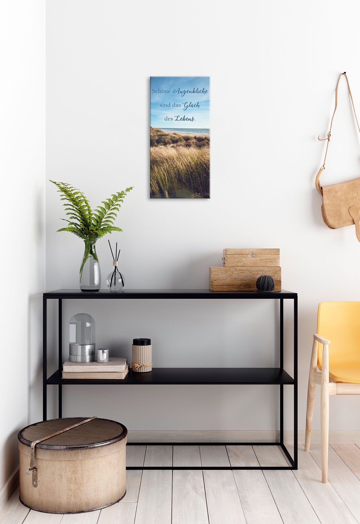 Wandbild AUGENBLICKE 20x40 cm – Leinwandbild Keilrahmen Deko modern - Ambiente 2