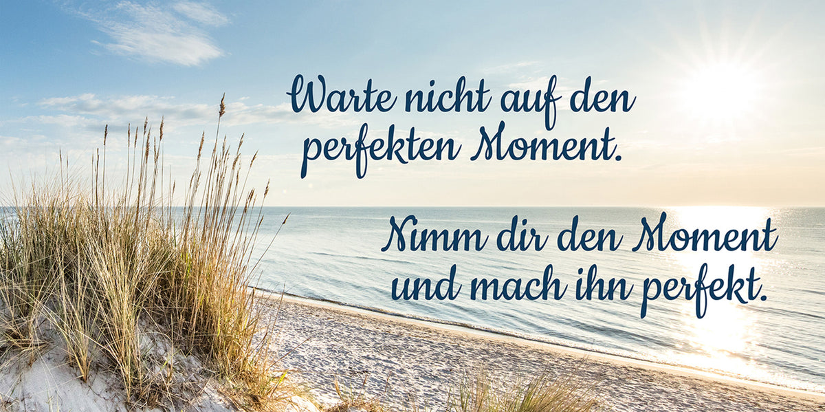 Wandbild STRAND 20x40 cm – Leinwandbild Keilrahmen Deko modern