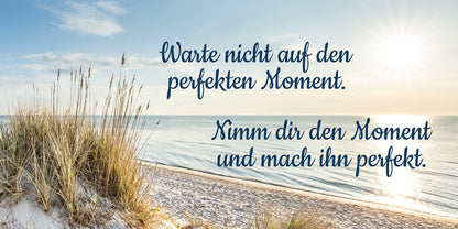 Wandbild STRAND 20x40 cm – Leinwandbild Keilrahmen Deko modern