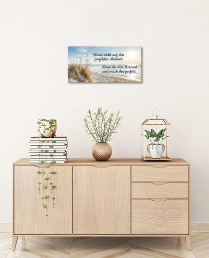Wandbild STRAND 20x40 cm – Leinwandbild Keilrahmen Deko modern - Ambiente 1