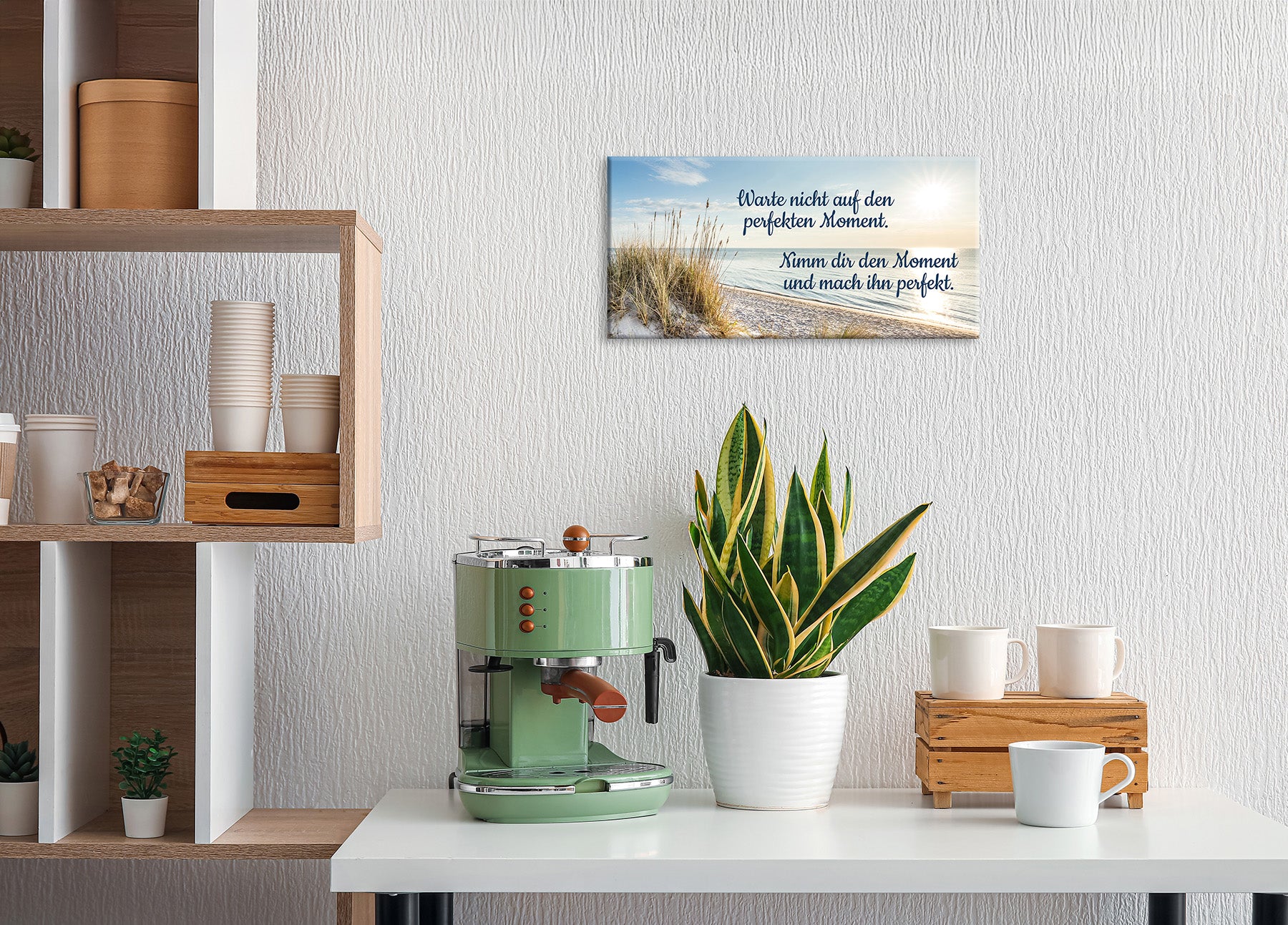 Wandbild STRAND 20x40 cm – Leinwandbild Keilrahmen Deko modern - Ambiente 2