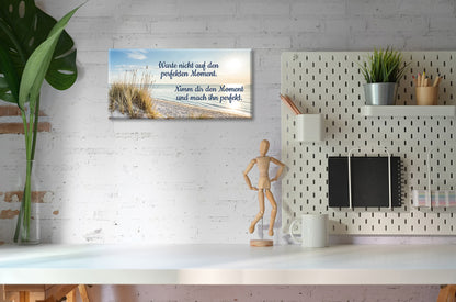 Wandbild STRAND 20x40 cm – Leinwandbild Keilrahmen Deko modern - Ambiente 3