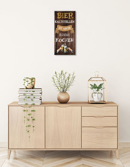 Wandbild BIER 20x40 cm – Leinwandbild Keilrahmen Deko modern - Ambiente 1