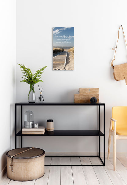 Wandbild STRAND 20x40 cm – Leinwandbild Keilrahmen Deko modern - Ambiente 2