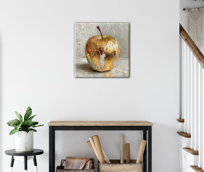 Wandbild GOLDENAPFEL 35x35 cm – Leinwandbild Keilrahmen Deko modern - Ambiente 2