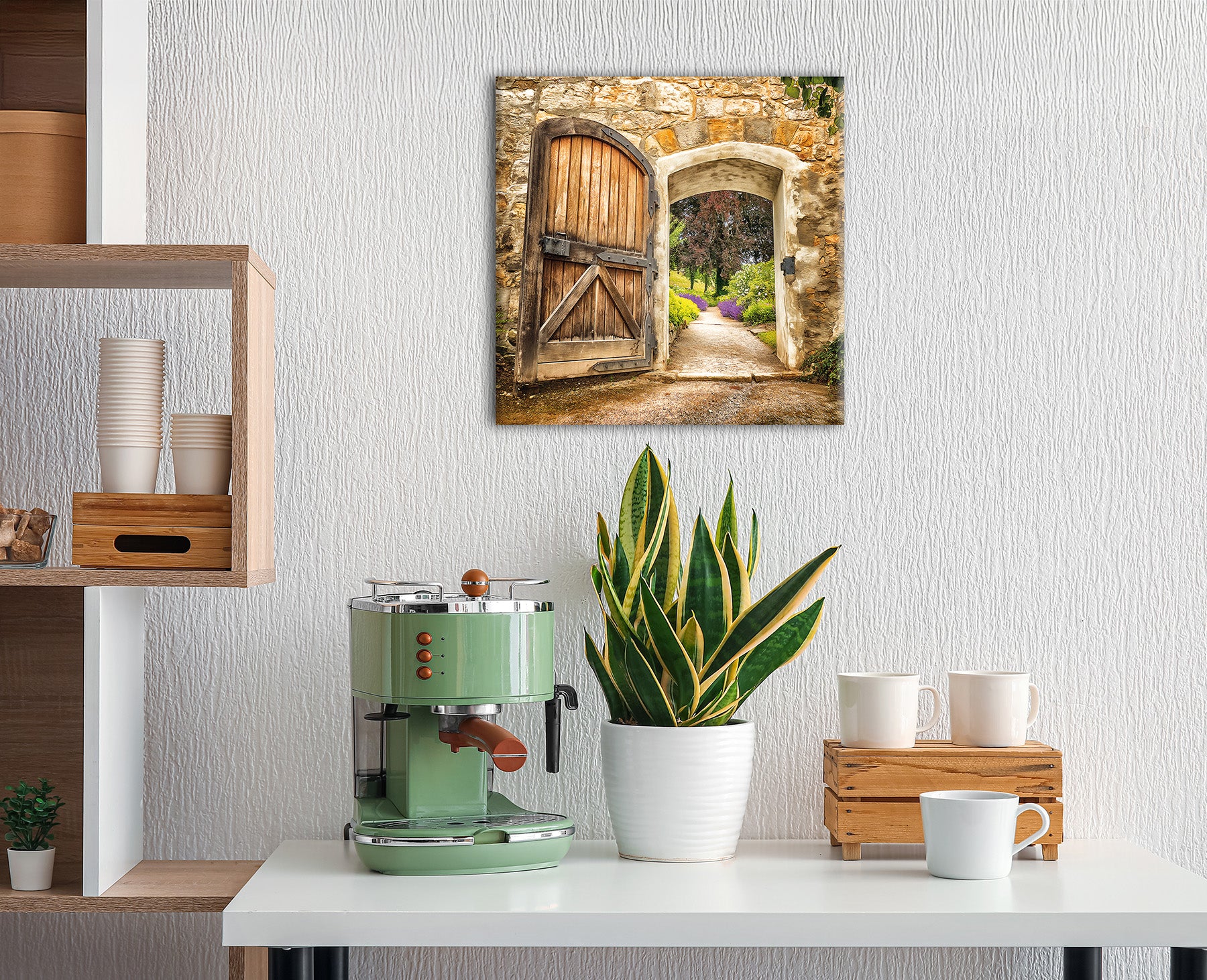Wandbild TOR 35x35 cm – Leinwandbild Keilrahmen Deko modern - Ambiente 2