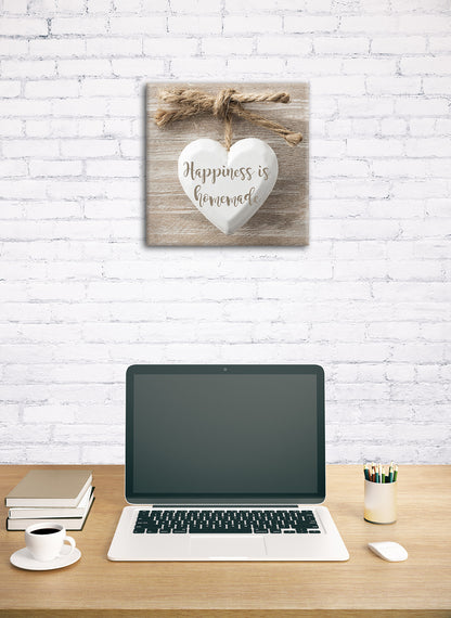 Wandbild HERZ MIT SPRUCH 35x35 cm – Leinwandbild Keilrahmen Deko modern - Ambiente 1