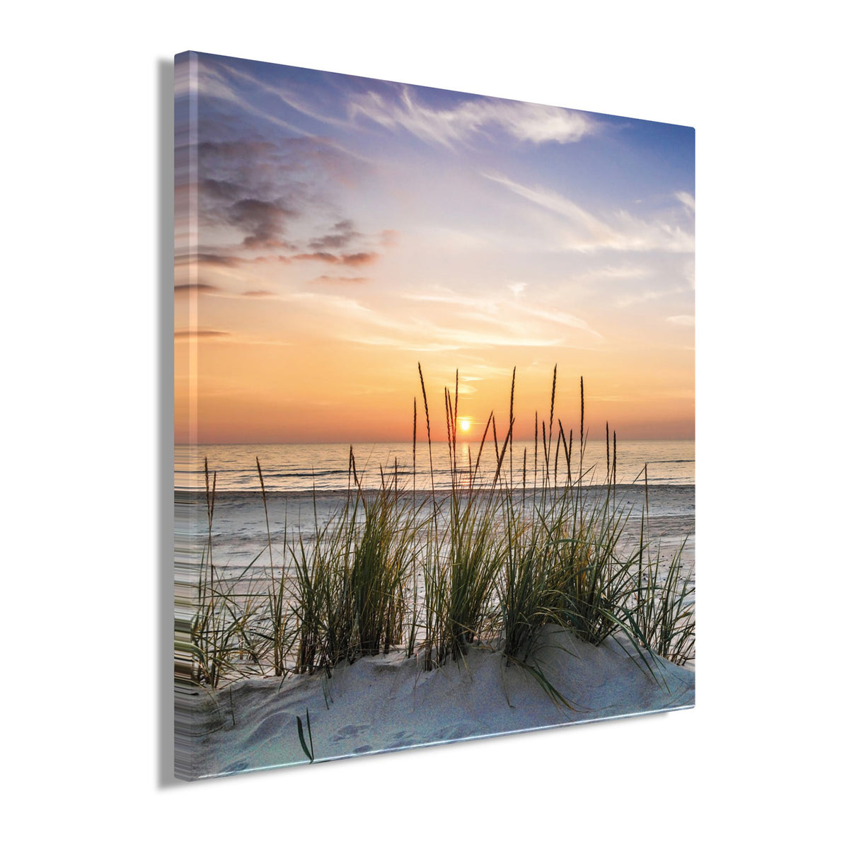 Wandbild SONNENAUFGANG 35x35 cm – Leinwandbild Keilrahmen Deko modern - Seitenansicht