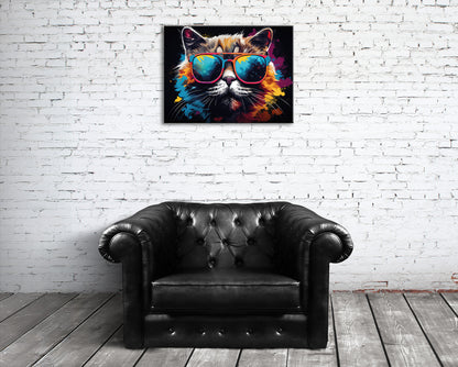 Wandbild COOL CAT 46x61 cm – Leinwandbild Keilrahmen Deko modern - Ambiente 3