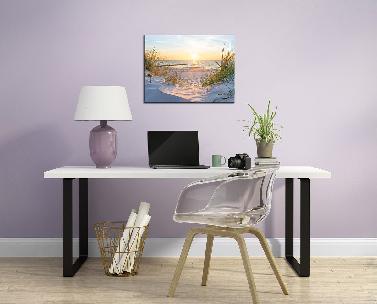 Wandbild STRAND 46x61 cm – Leinwandbild Keilrahmen Deko modern - Ambiente 1