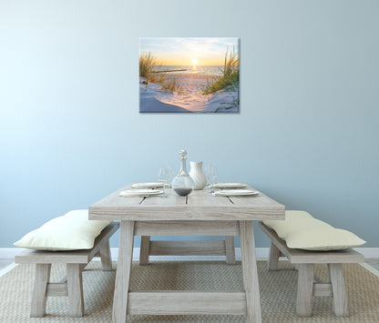 Wandbild STRAND 46x61 cm – Leinwandbild Keilrahmen Deko modern - Ambiente 2