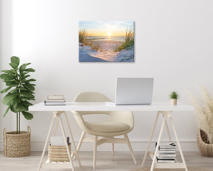 Wandbild STRAND 46x61 cm – Leinwandbild Keilrahmen Deko modern - Ambiente 3