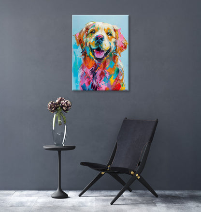 Wandbild HUND GOLDEN RETRIEVER 46x61 cm – Leinwandbild Keilrahmen Deko modern - Ambiente 3