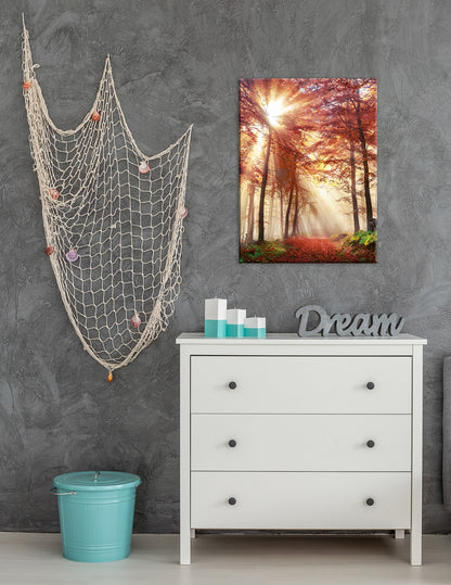 Wandbild HERBSTWALD 46x61 cm – Leinwandbild Keilrahmen Deko modern - Ambiente 1