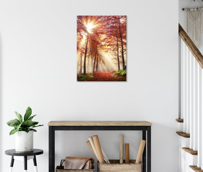 Wandbild HERBSTWALD 46x61 cm – Leinwandbild Keilrahmen Deko modern - Ambiente 2