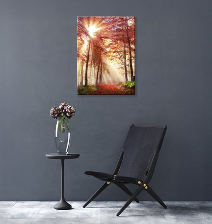 Wandbild HERBSTWALD 46x61 cm – Leinwandbild Keilrahmen Deko modern - Ambiente 3