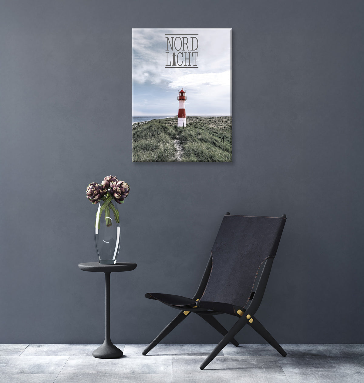 Wandbild LEUCHTTURM 46x61 cm – Leinwandbild Keilrahmen Deko modern - Ambiente 3
