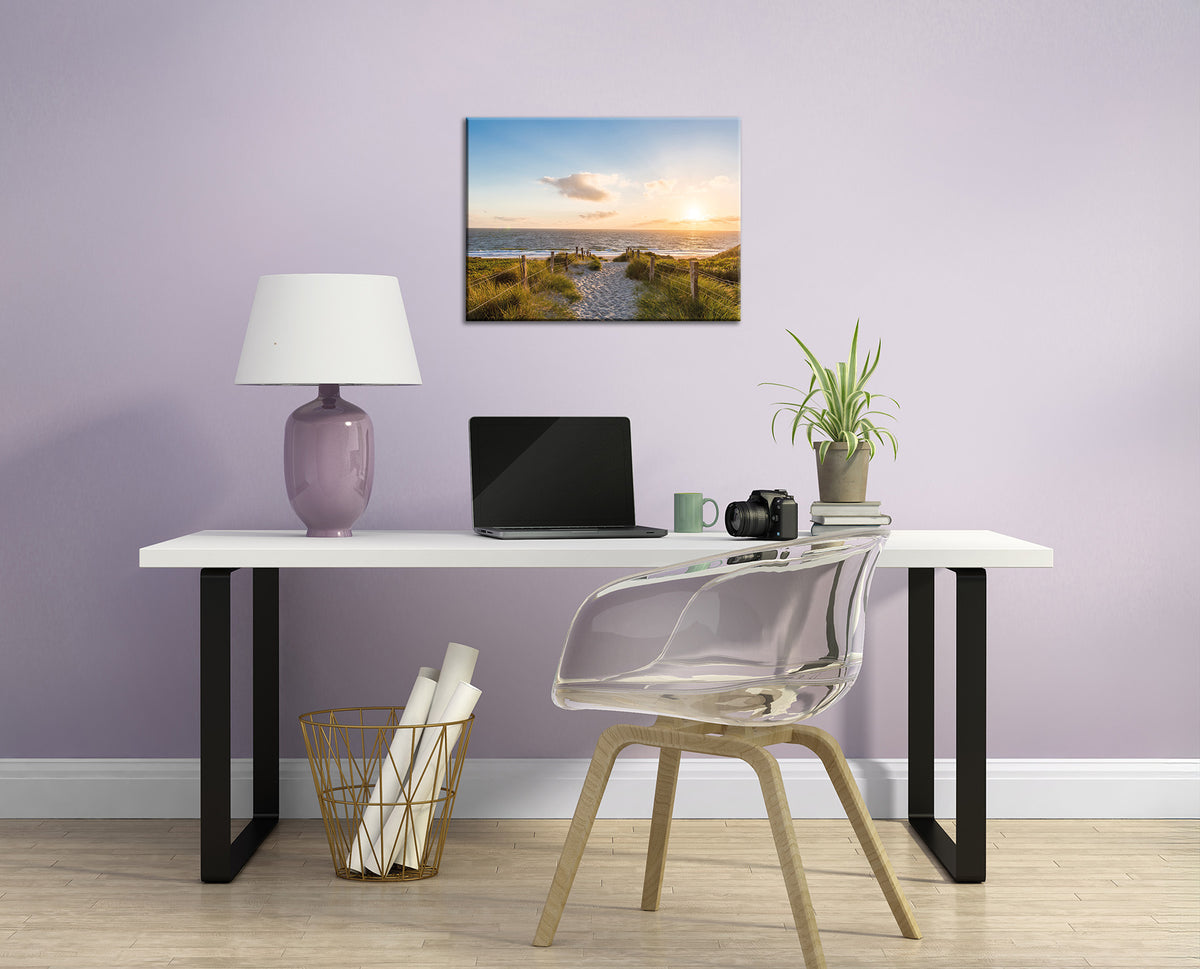 Wandbild STRAND 46x61 cm – Leinwandbild Keilrahmen Deko modern - Ambiente 1
