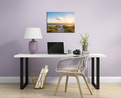 Wandbild STRAND 46x61 cm – Leinwandbild Keilrahmen Deko modern - Ambiente 1