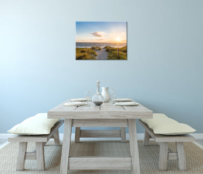 Wandbild STRAND 46x61 cm – Leinwandbild Keilrahmen Deko modern - Ambiente 2