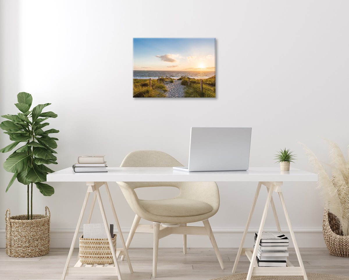 Wandbild STRAND 46x61 cm – Leinwandbild Keilrahmen Deko modern - Ambiente 3