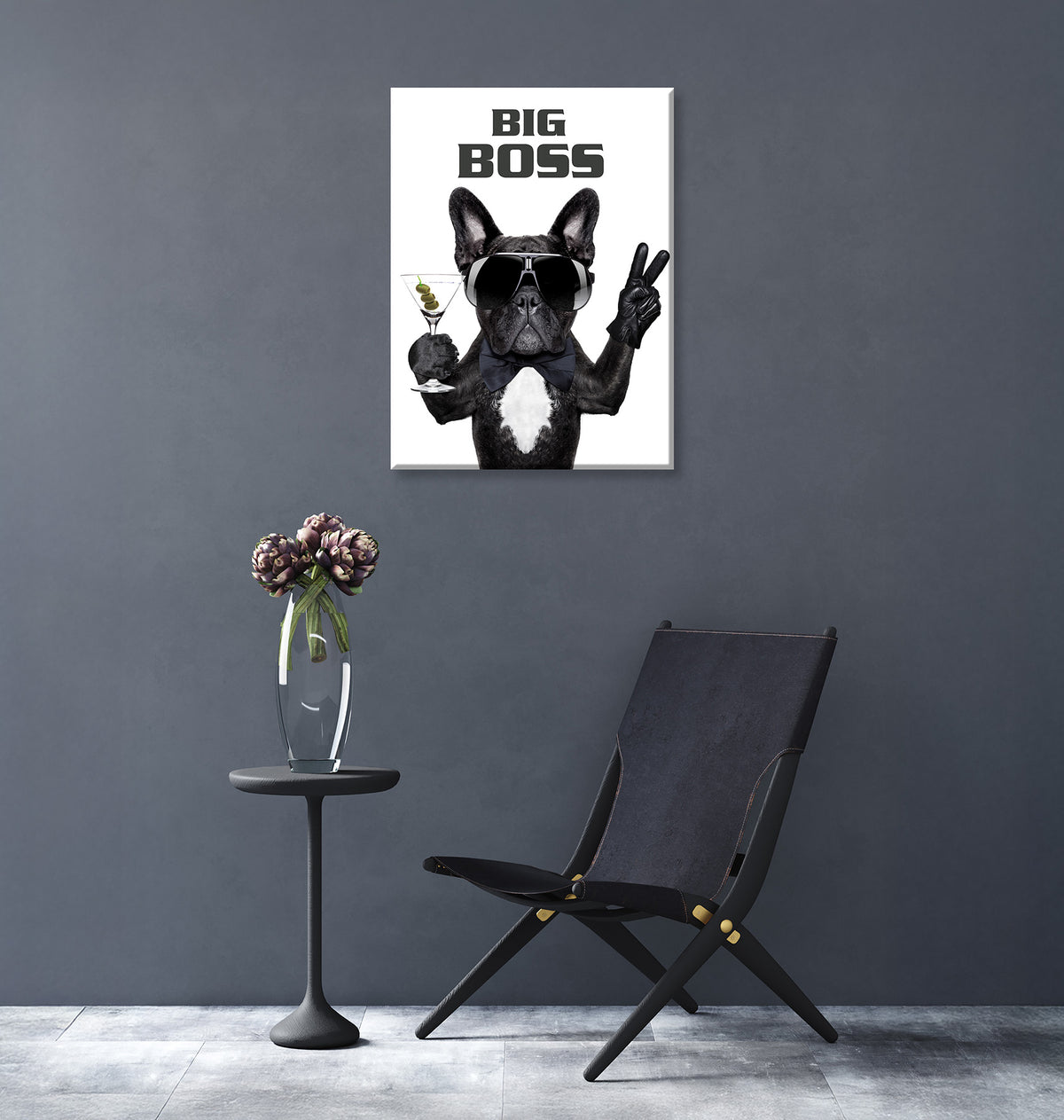 Wandbild HUND BIG BOSS 46x61 cm – Leinwandbild Keilrahmen Deko modern - Ambiente 3