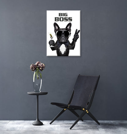 Wandbild HUND BIG BOSS 46x61 cm – Leinwandbild Keilrahmen Deko modern - Ambiente 3