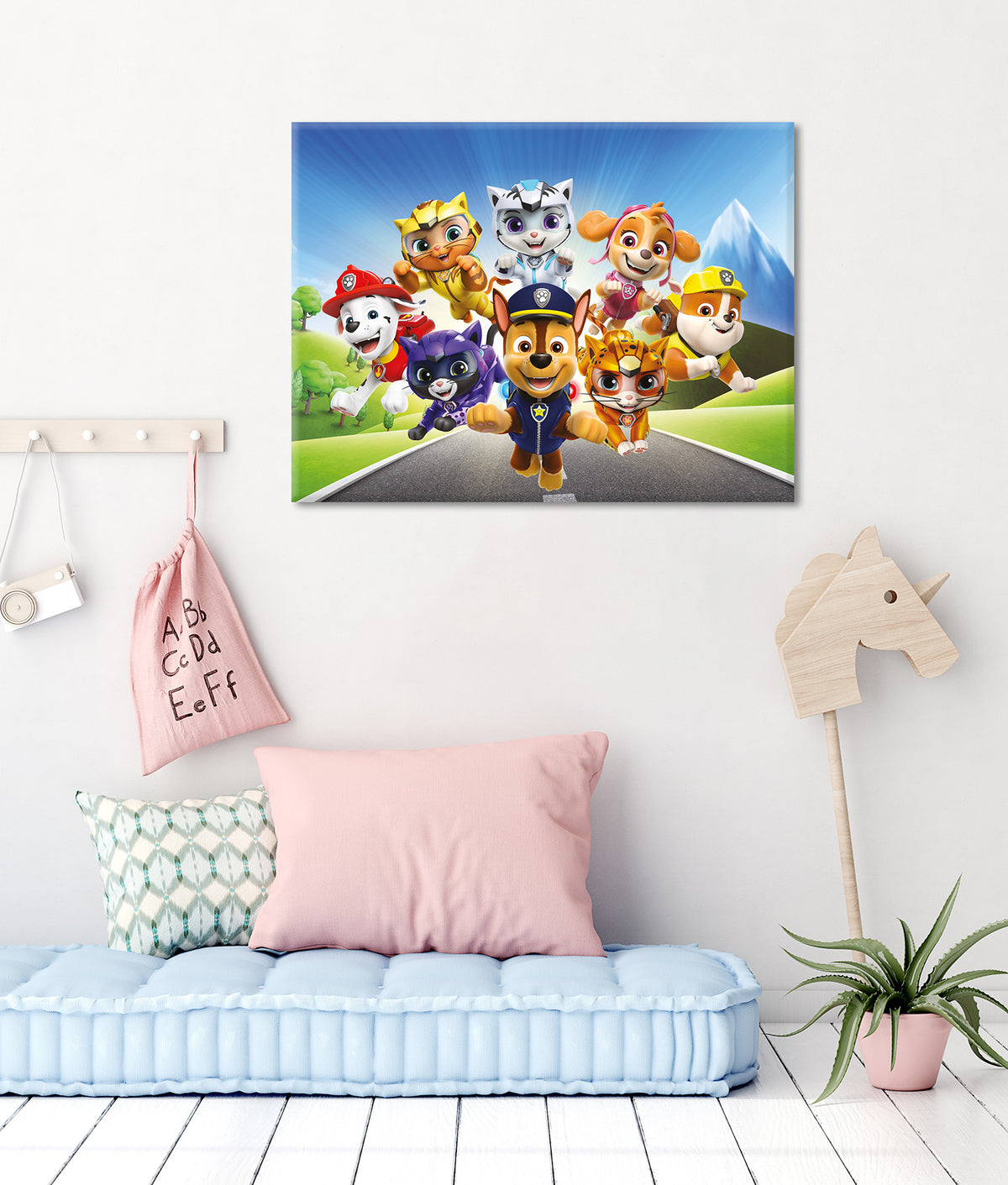 Wandbild CAT PACK PAW PATROL 46x61 cm – Leinwandbild Keilrahmen Deko modern - Ambiente 1