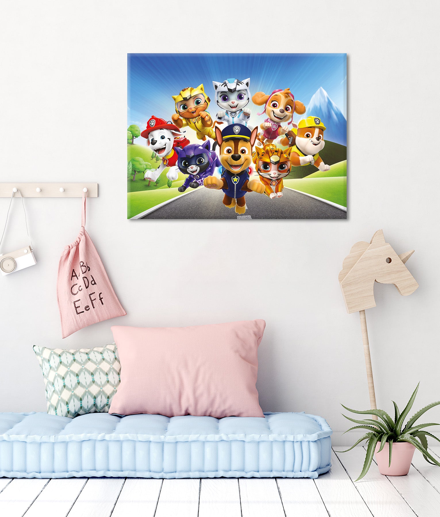 Wandbild CAT PACK PAW PATROL 46x61 cm – Leinwandbild Keilrahmen Deko modern - Ambiente 1
